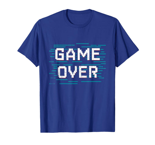 Pixelated GAME OVER Glitch Effect Design for Retro Gamers T-Shirt