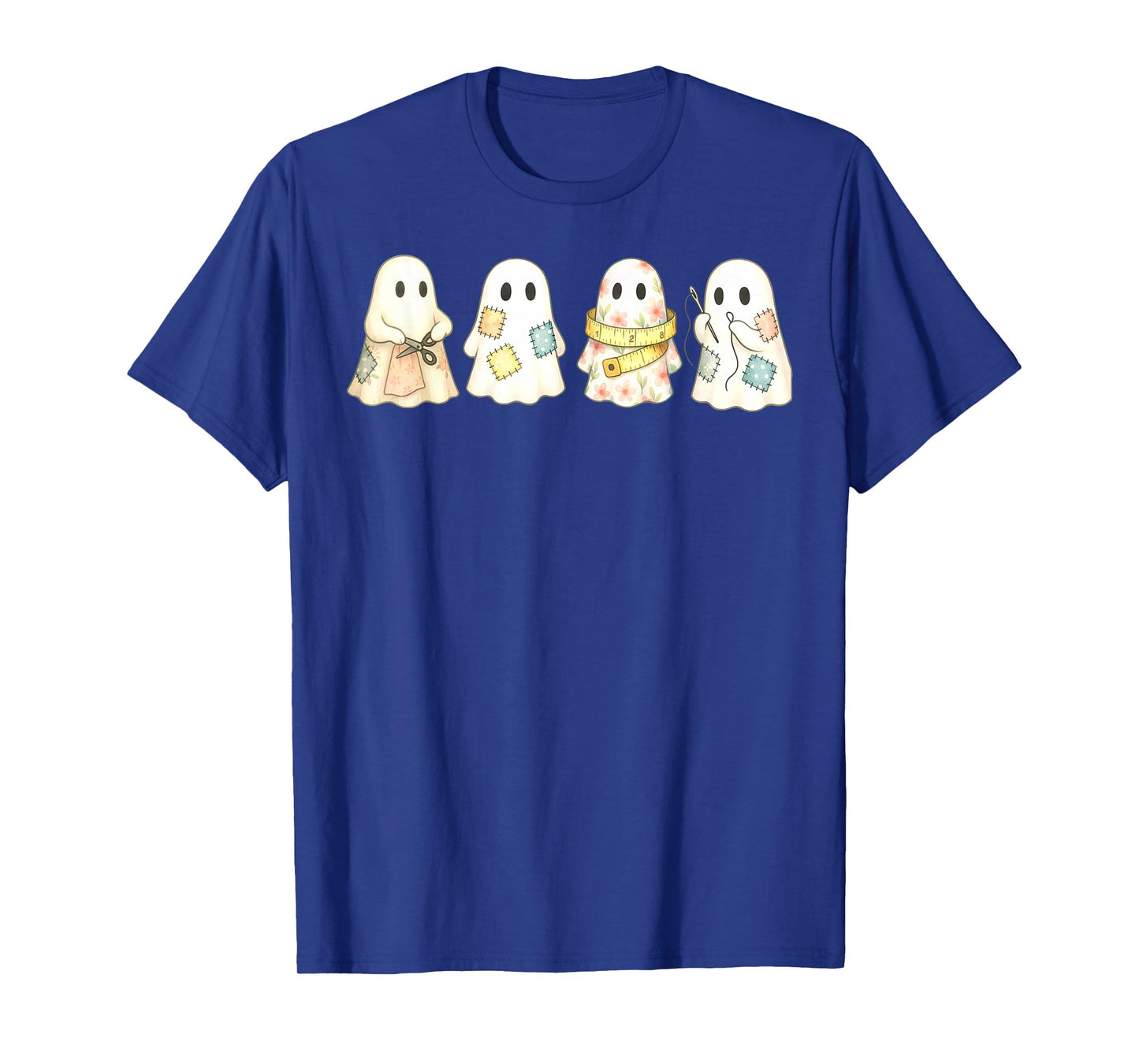 Cute Ghost Quilter Quilting Quilt Lover Sewing Halloween T-Shirt