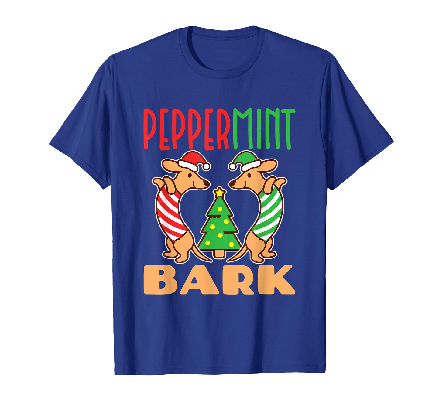 Peppermint Bark Christmas Doxie Dachshund Dog Pun Xmas T-Shirt