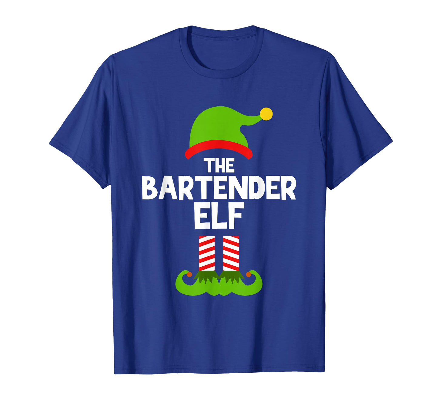 Funny The Bartender Elf Christmas Family Party Pajama T-Shirt