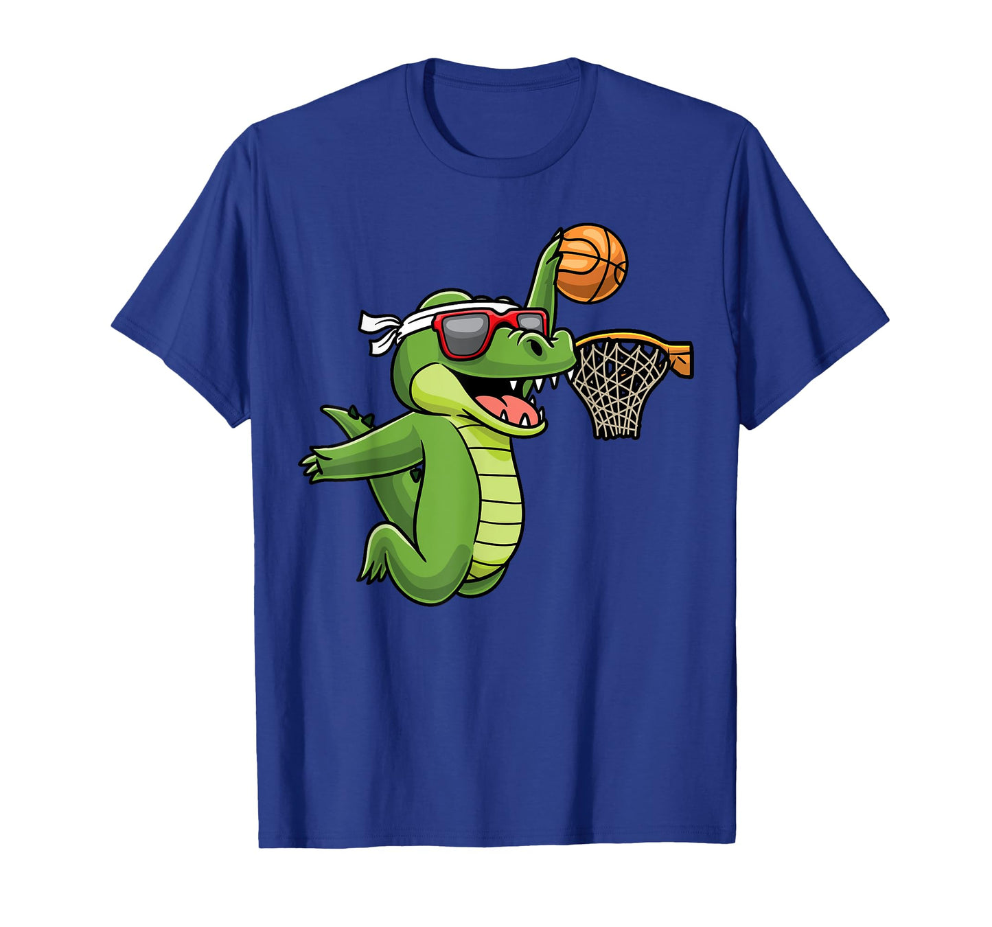 Crocodile Playing Basketball Alligator Basketball Player T-Shirt