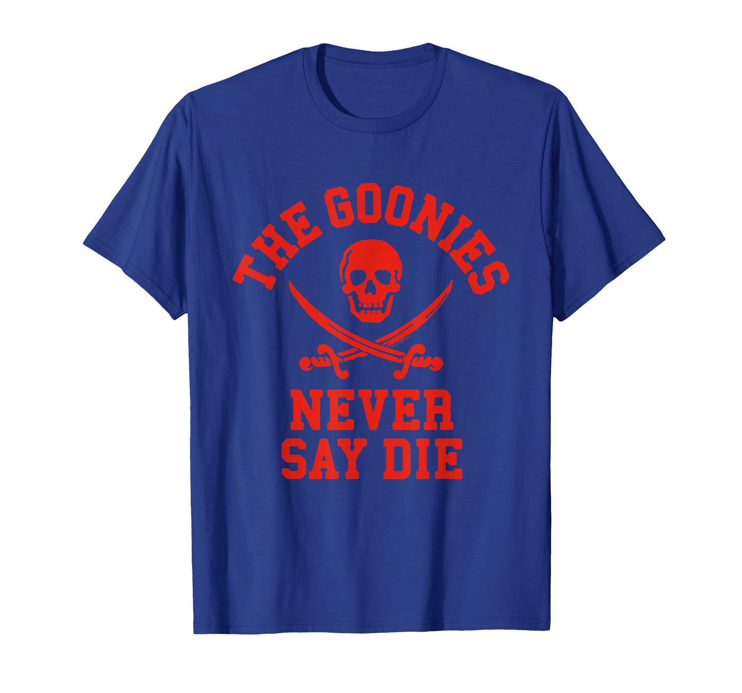 The Goonies Never Say Die Skull Red Text Movie T-Shirt