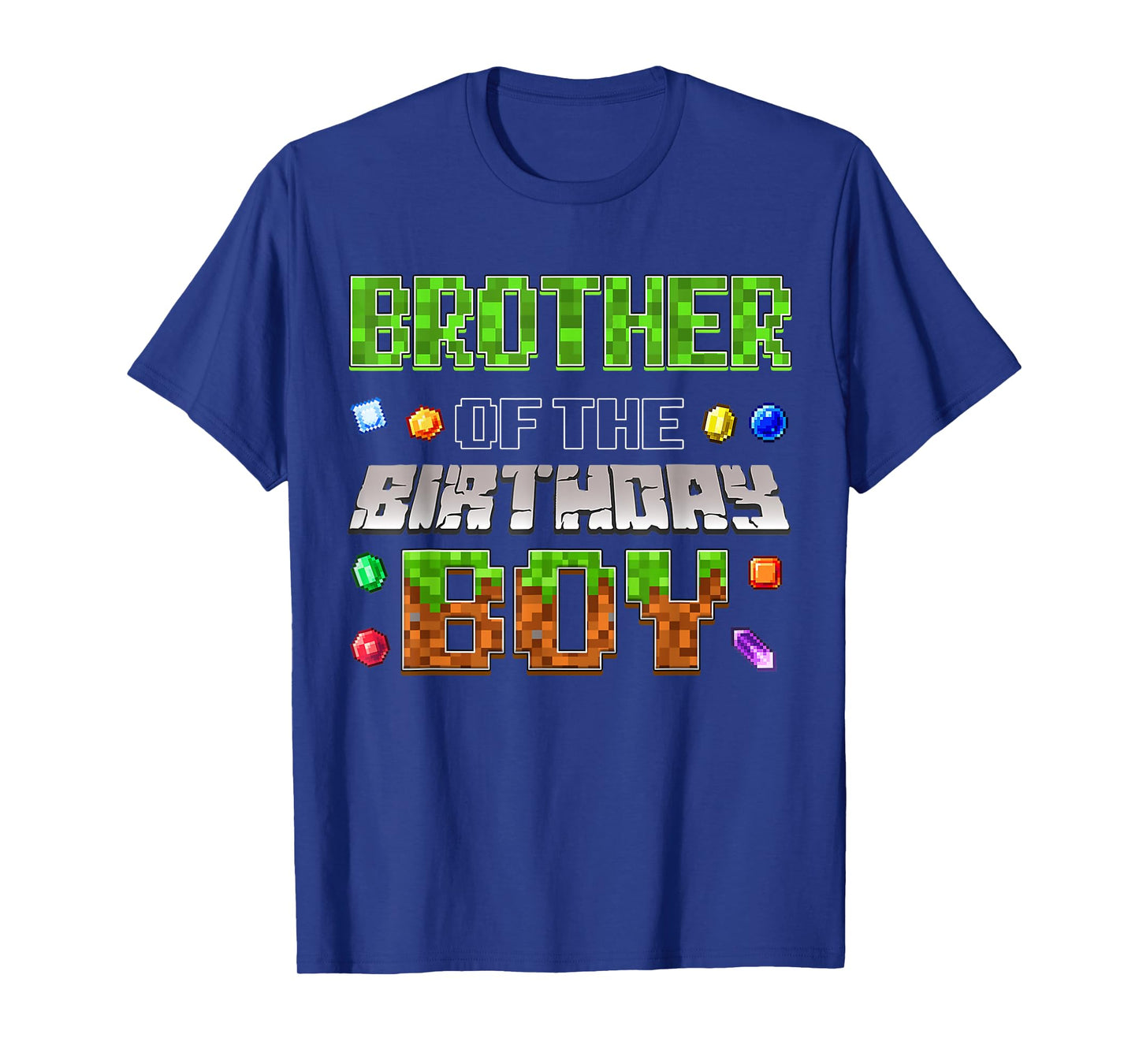 Brother Of The Birthday Boy Game Pixel Number Birthday Party T-Shirt