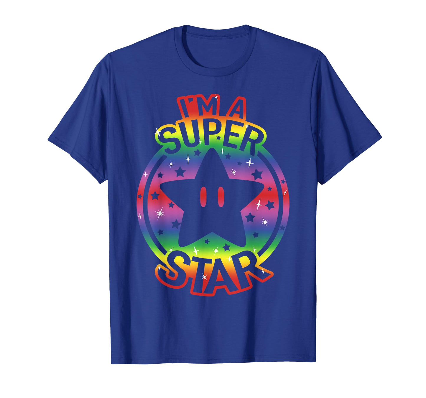 Super Mario Pride I'm A Super Star Rainbow Vintage Nintendo T-Shirt