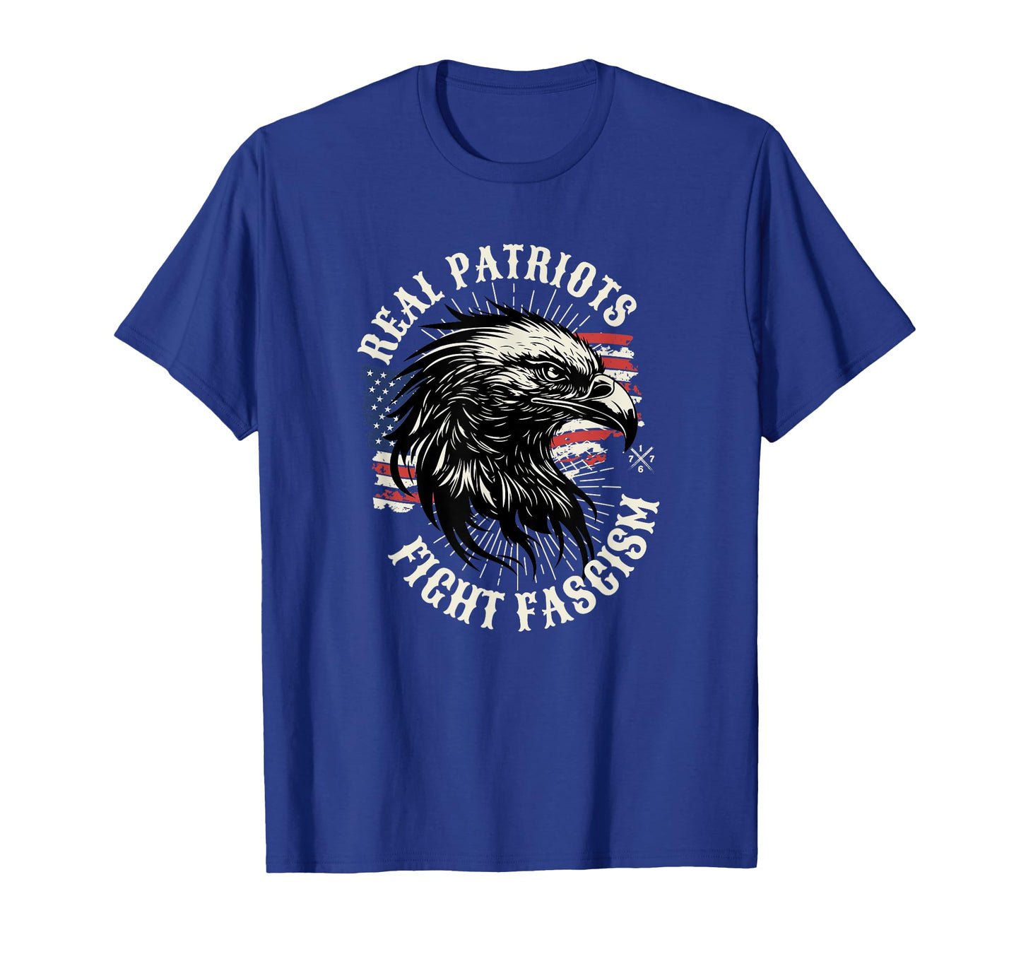 Real Patriots Fight Fascism Eagle USA T-Shirt