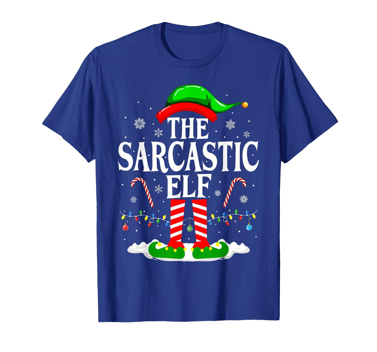 The Sarcastic Elf Xmas Funny Matching Family Group Christmas T-Shirt