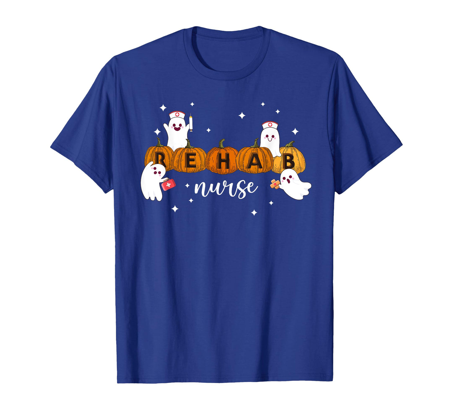 Rehab Nurse Pumpkin Halloween Nursing Health Care Worker T-Shirt