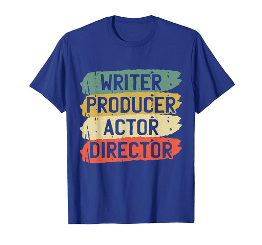 Retro Filmmaker Producer Writer Actor and Movie Director T-Shirt Small