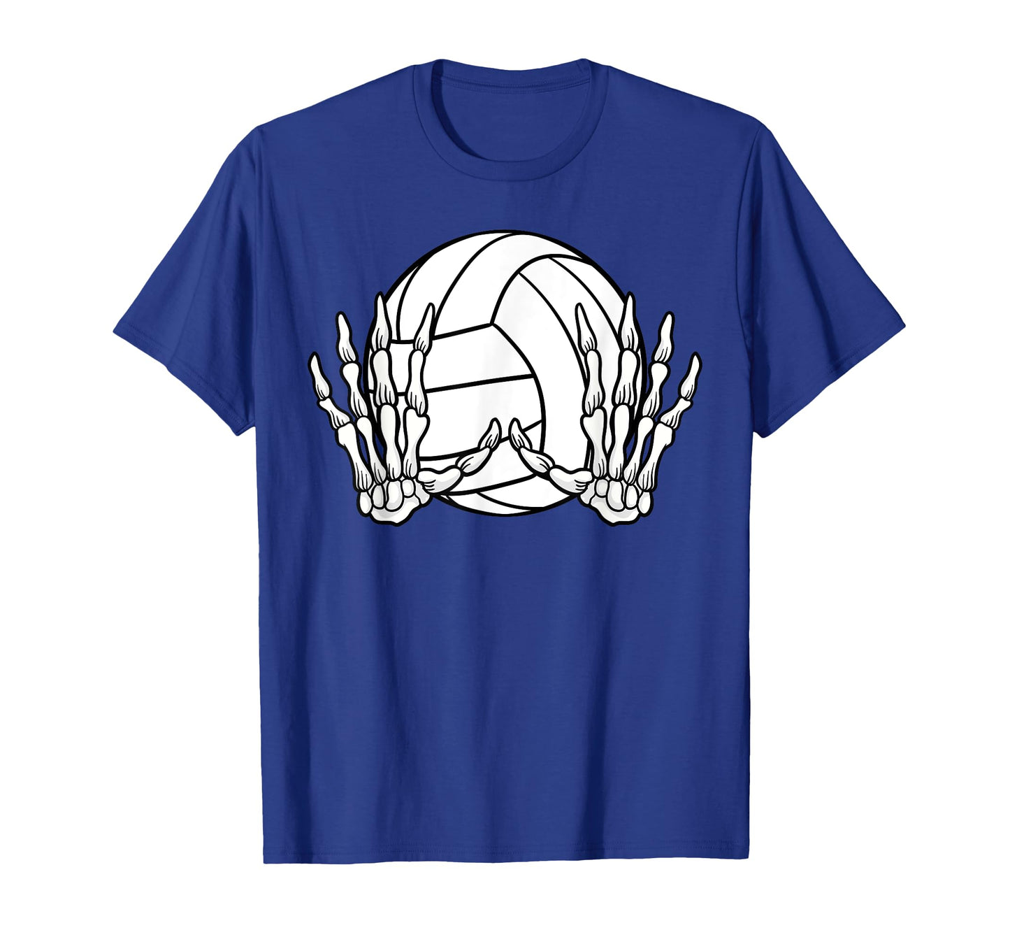 Volleyball Sport Halloween Skeleton Hand T-Shirt