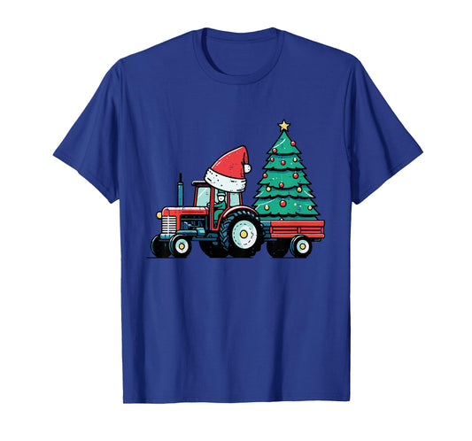 Kids Christmas Tractor Xmas Tree Farm Truck Toddler Boys Kids T-Shirt