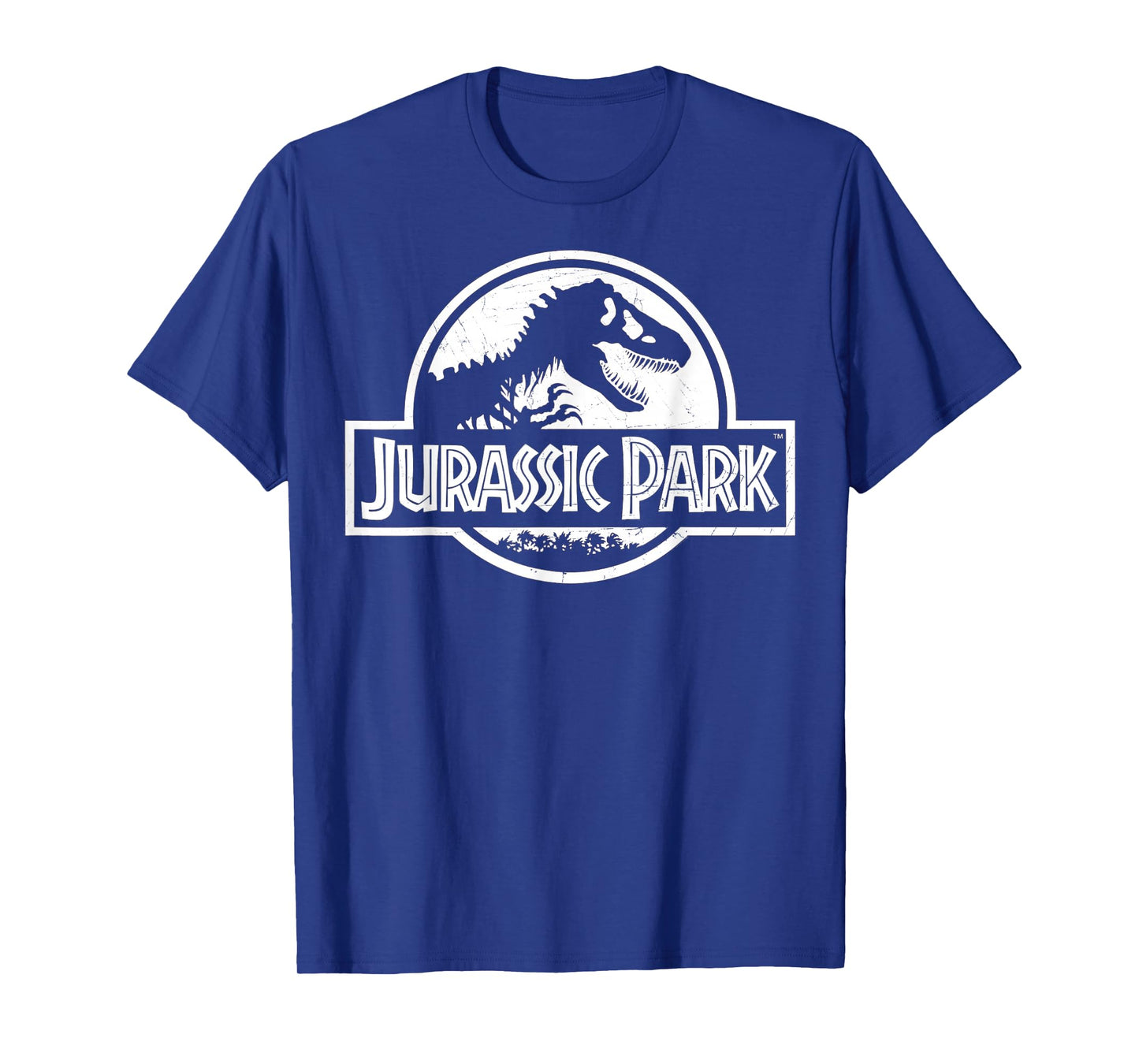 Jurassic Park White Simple Logo T-Shirt