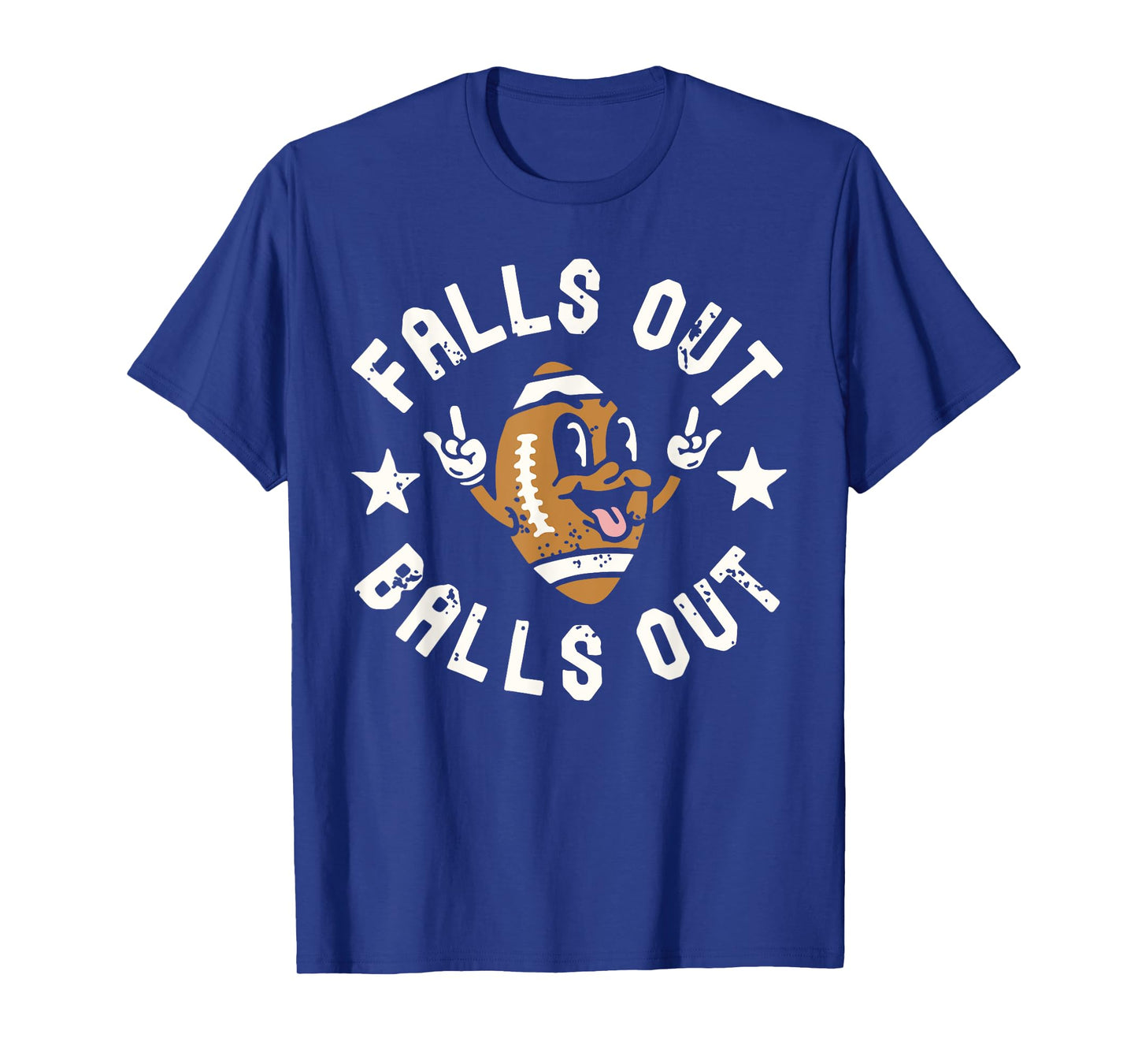 Retro Falls Out Balls Out Football Vintage Thanksgiving Gift T-Shirt
