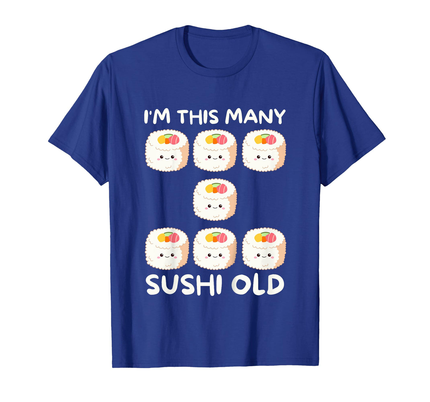I'm This Many Sushi Old, Kawaii Sashimi 7th Birthday 7 Years T-Shirt