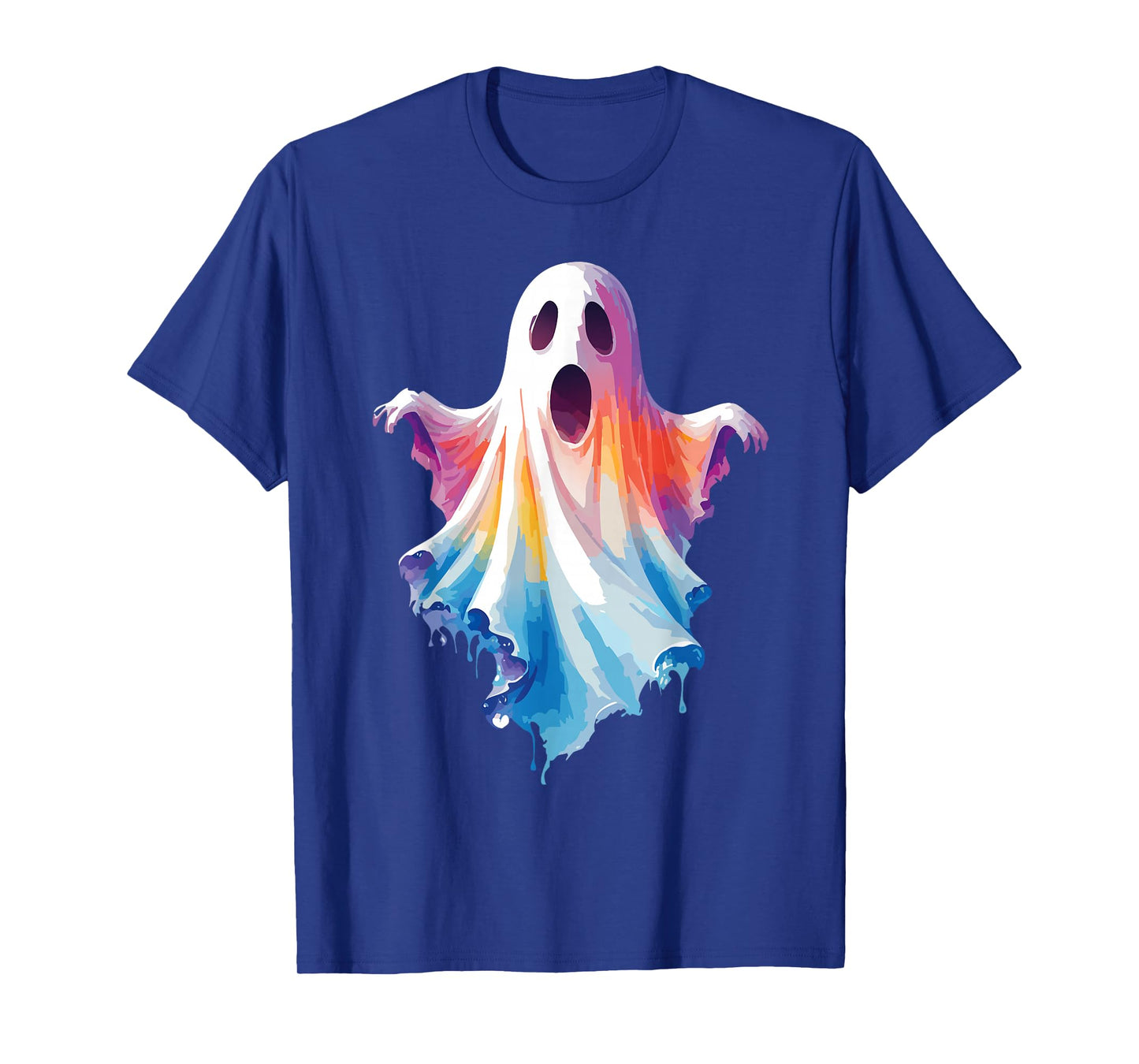 Tie Dye Aesthetic Ghost Colorful Artistic Halloween Ghost T-Shirt