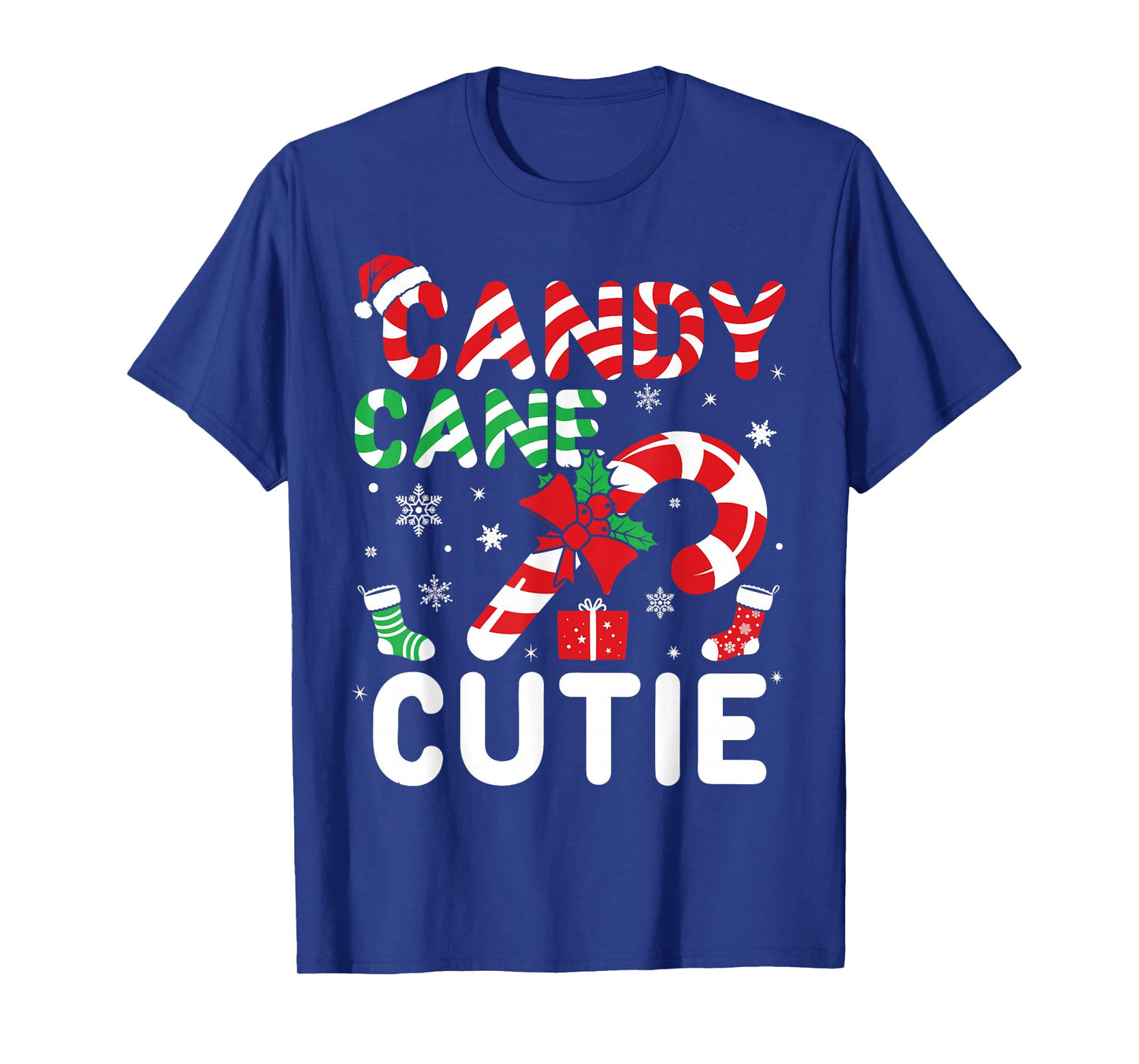 Christmas Candy Cane Cutie Xmas Kids Boys Girls Teens Adults T-Shirt