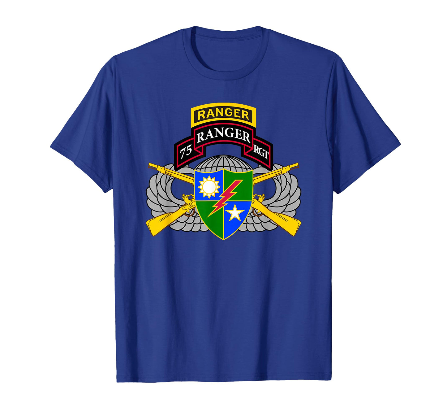 US Army Ranger - 75th Scroll, Tab, Airborne Wings, Rifles T-Shirt
