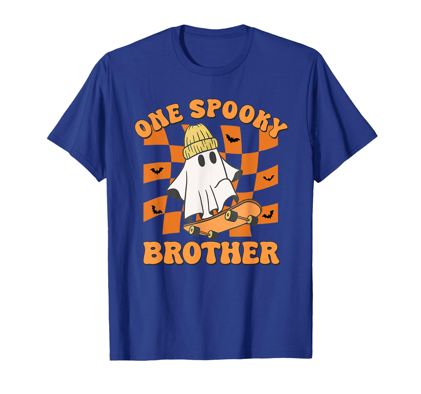 One Spooky Brother Birthday Halloween Skateboarding Ghost T-Shirt