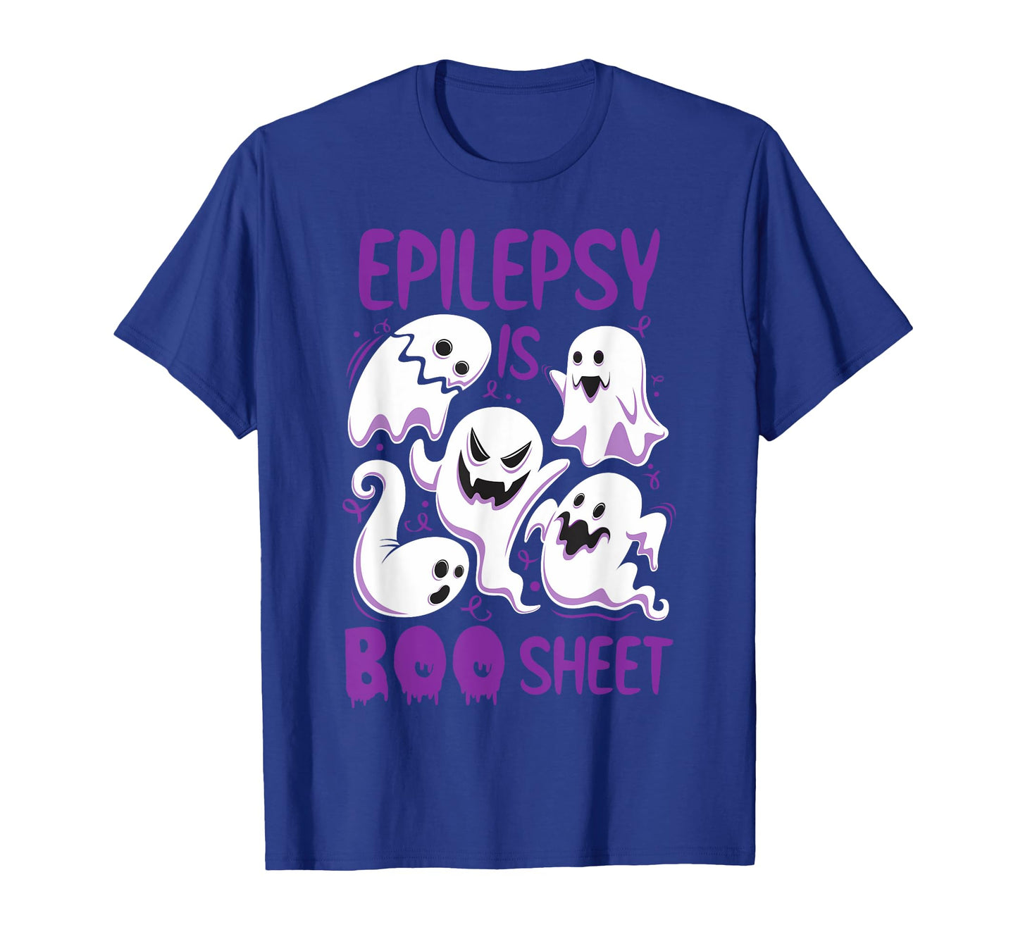 Epilepsy is Boo Sheet Purple Boos Funny Halloween Ghost T-Shirt