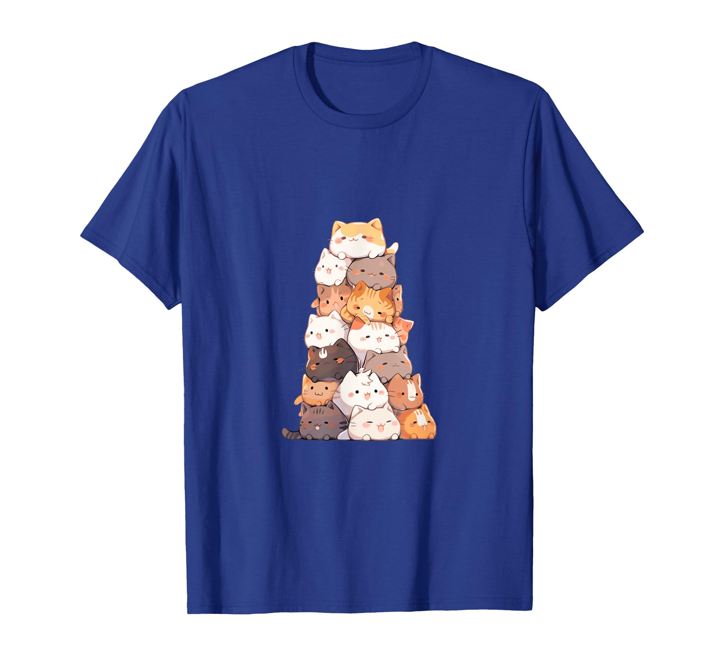 Stack of Cats Cute Kawaii Cartoon Art Cat Pile Men Women T-Shirt