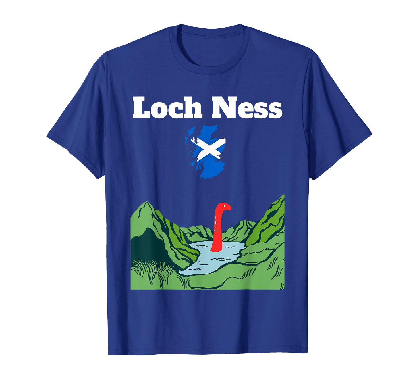 Loch Ness souvenir monster Nessie Scotland map Highland T-Shirt