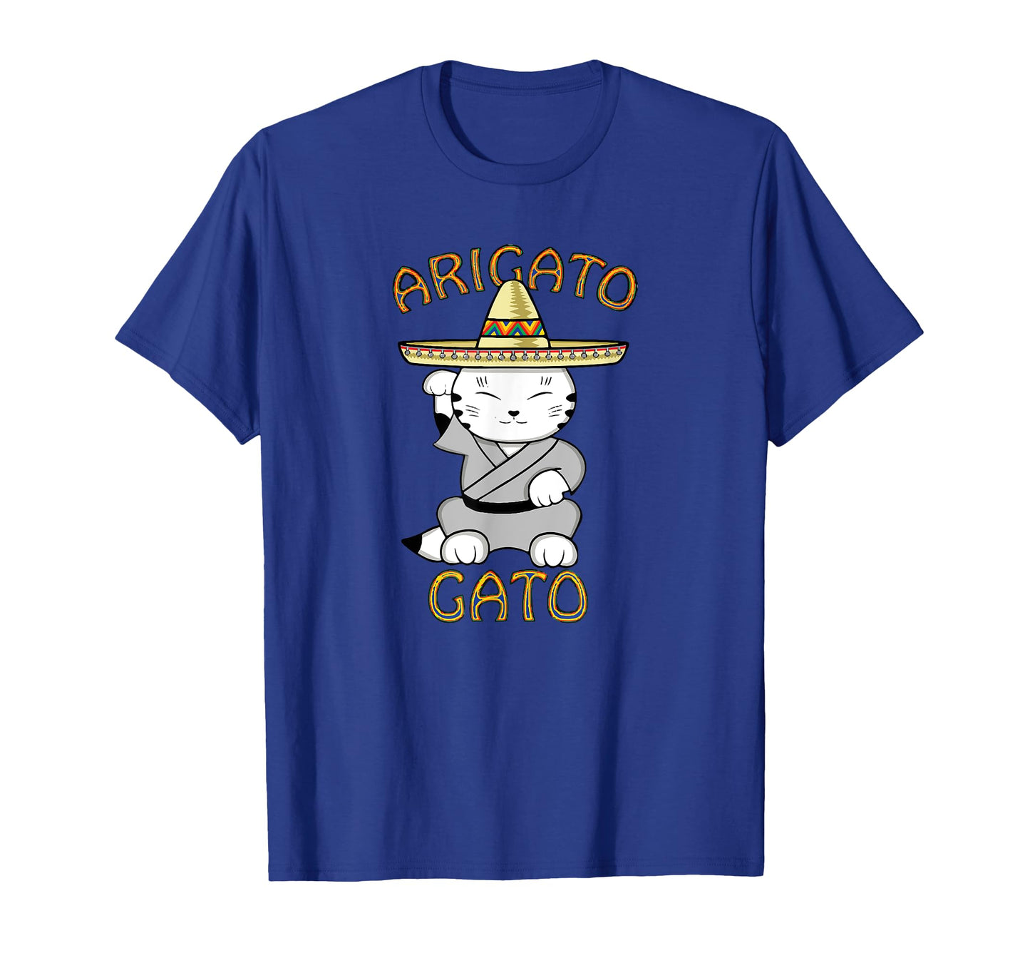 Arigato Gato Japanese Mexican Neko Kawaii Anime Cat Men Women Girls Kids T-Shirt