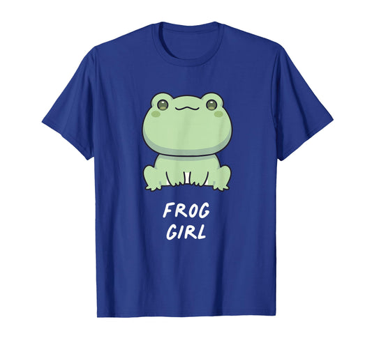 Frog Girl Cute Kawaii Anime Aesthetic Family Ambhibian Lover T-Shirt