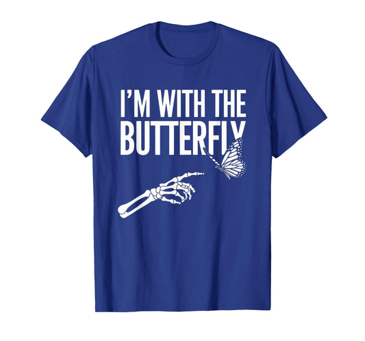 I'm With Butterfly Halloween Costume Couples Matching Gifts T-Shirt