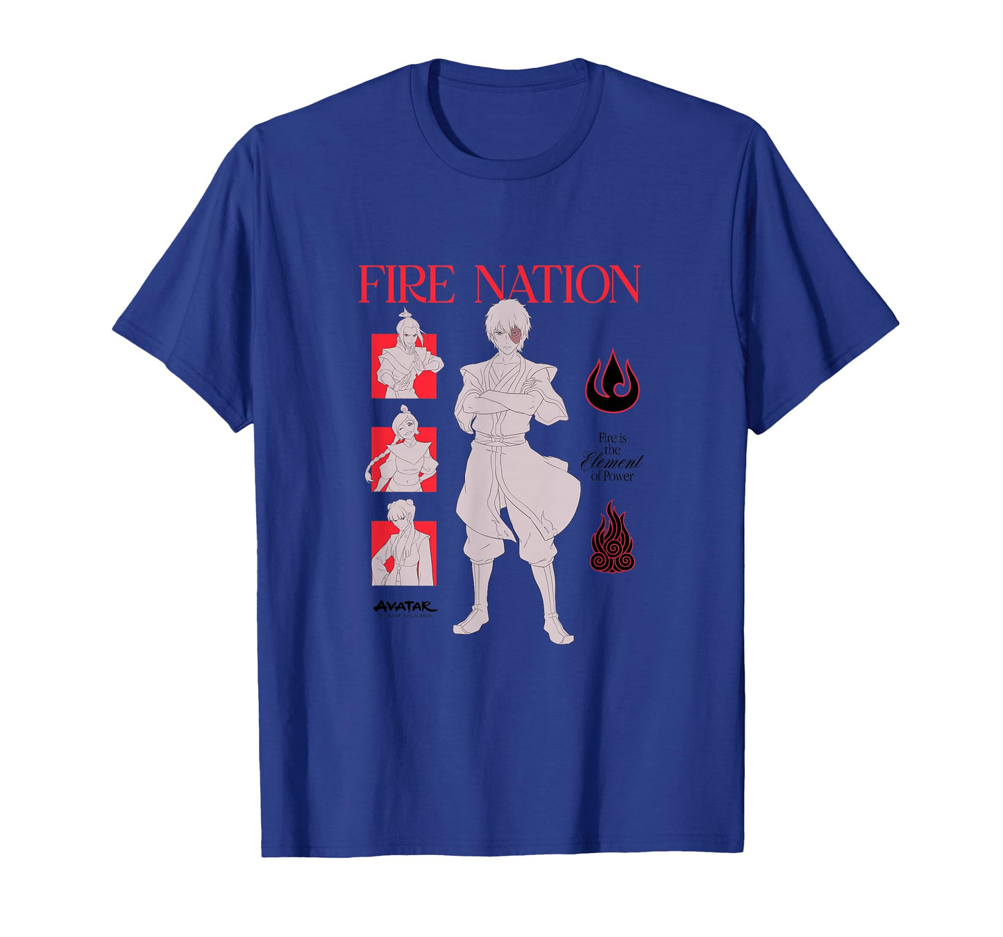 Avatar The Last Airbender Zuko Azula Mai Ty Lee Portrait T-Shirt