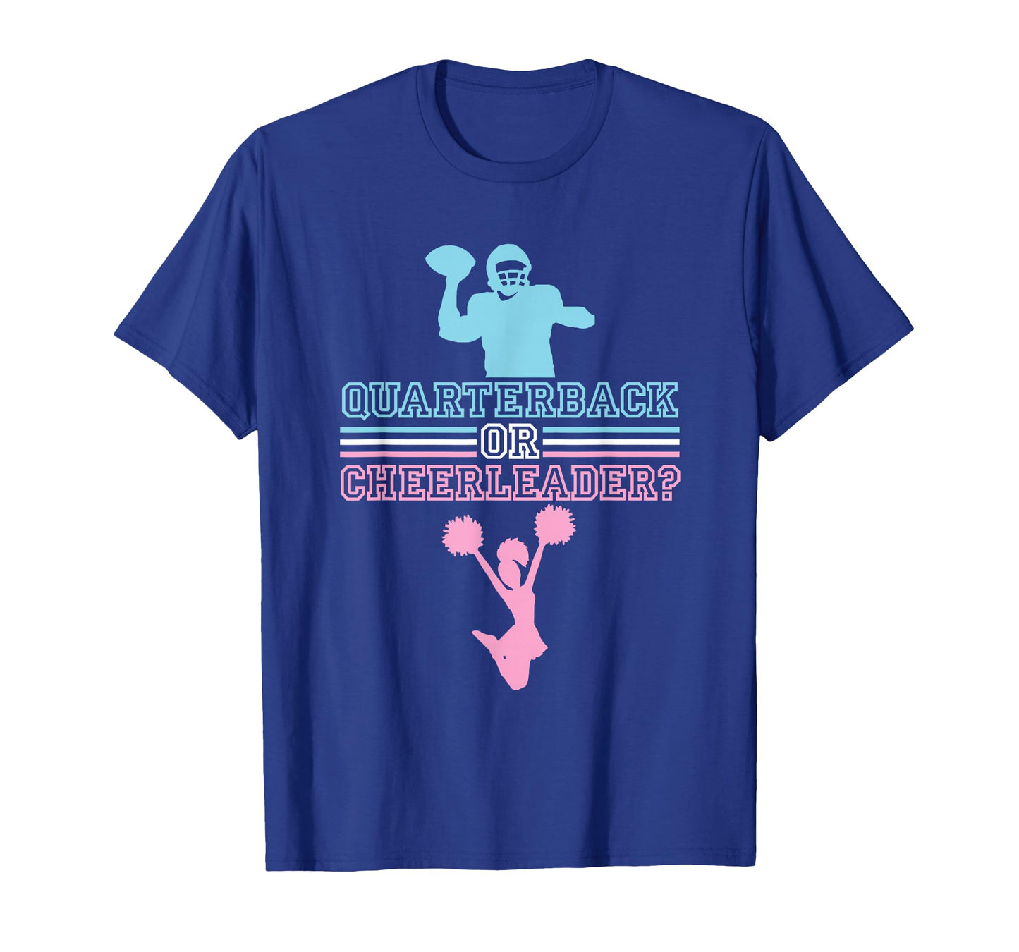Football Gender Reveal Quarterback Or Cheerleader T-Shirt