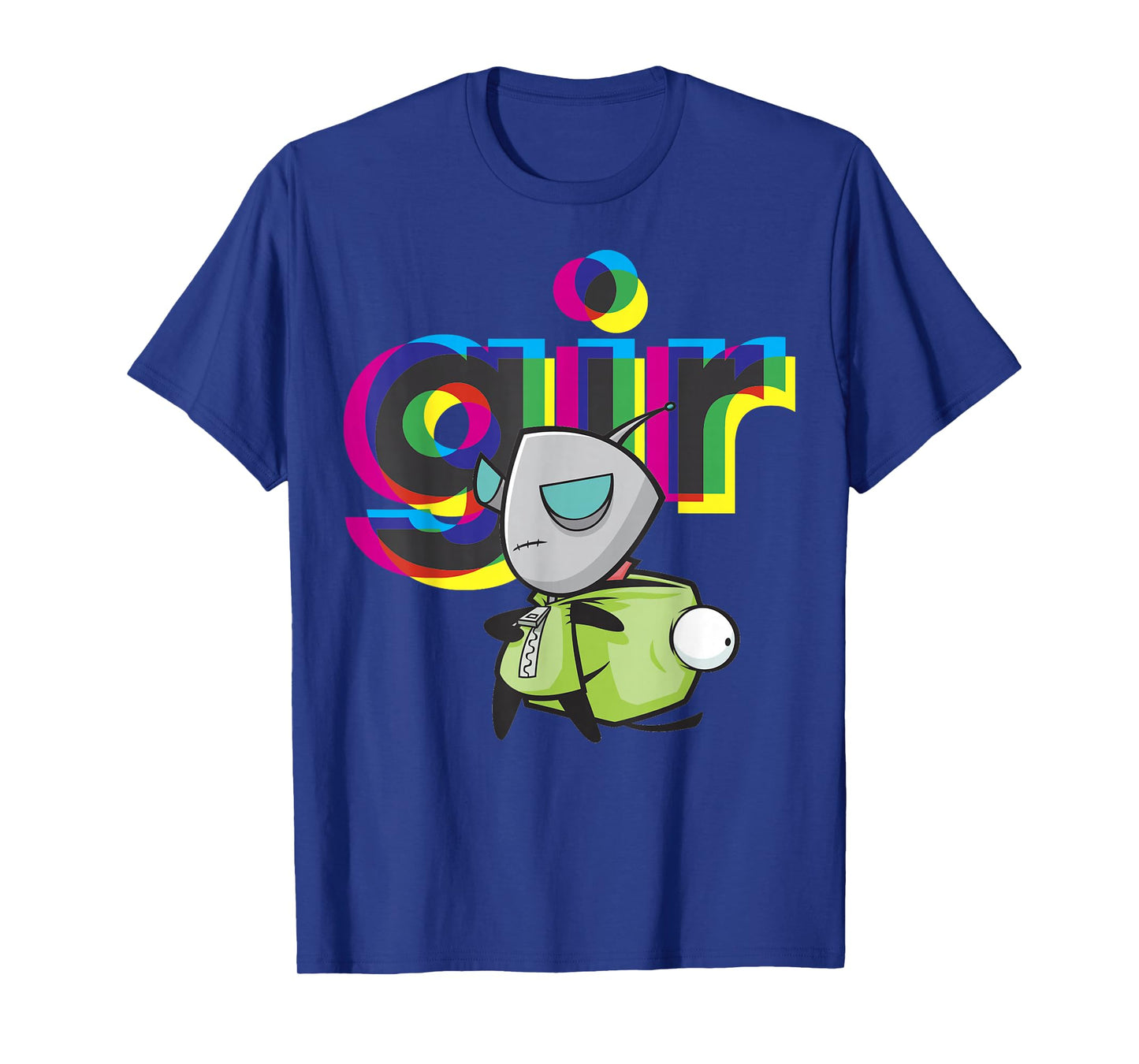 Invader Zim Gir Mask Off Colorful Power Stance Portrait T-Shirt