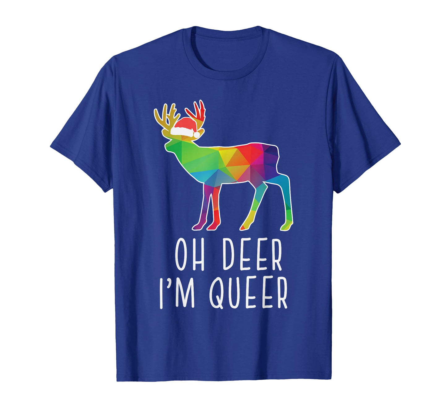 Oh Deer Im Queer Gay Reindeer Funny LGBT-Q Christmas PJ T-Shirt