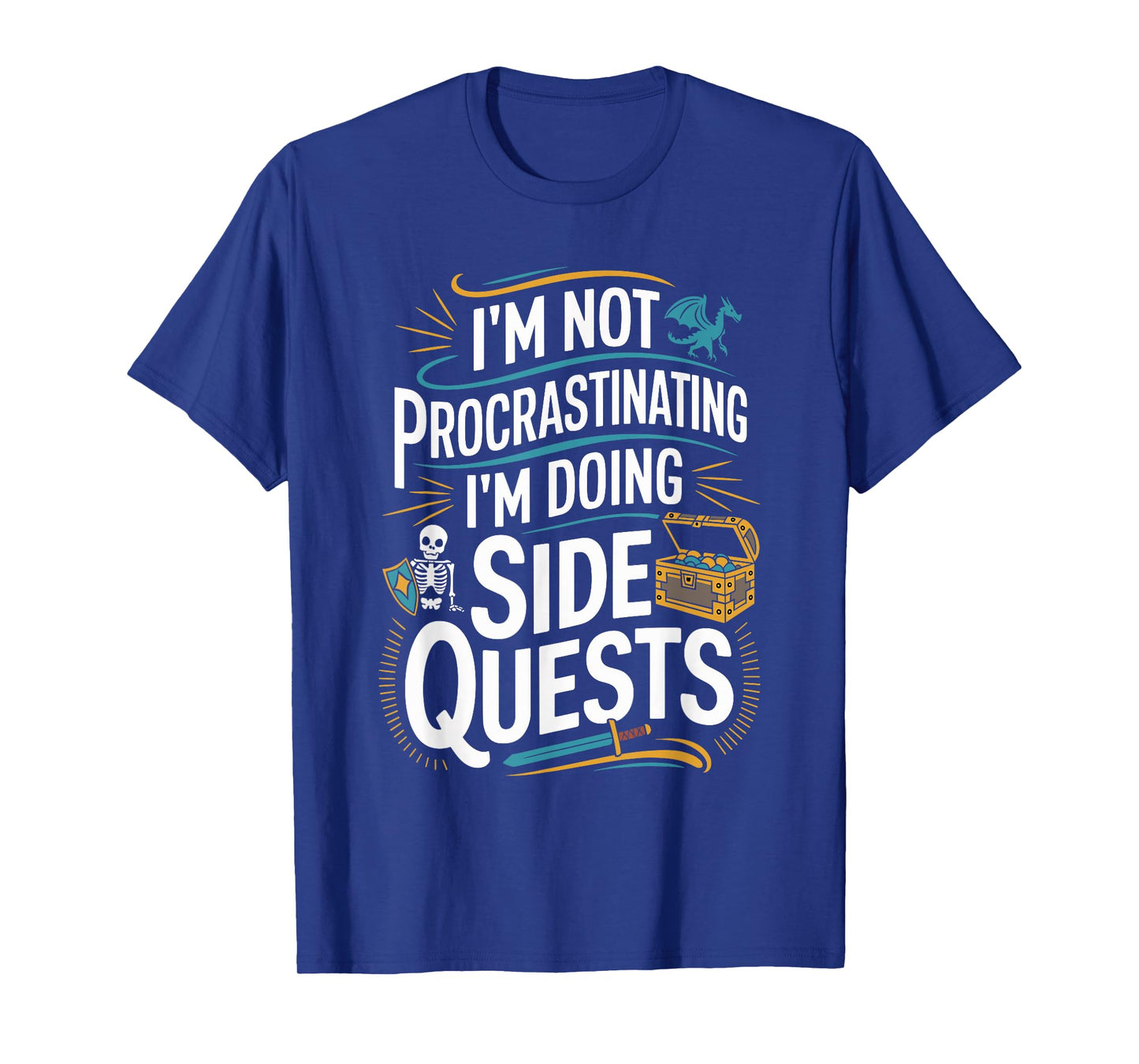RPG Gamer Apparel for Quest Lovers Unisex-Adult Black Modern Classic T-Shirt Small Short Sleeve Crew Neck Humorous Gaming Graphic Lightweight