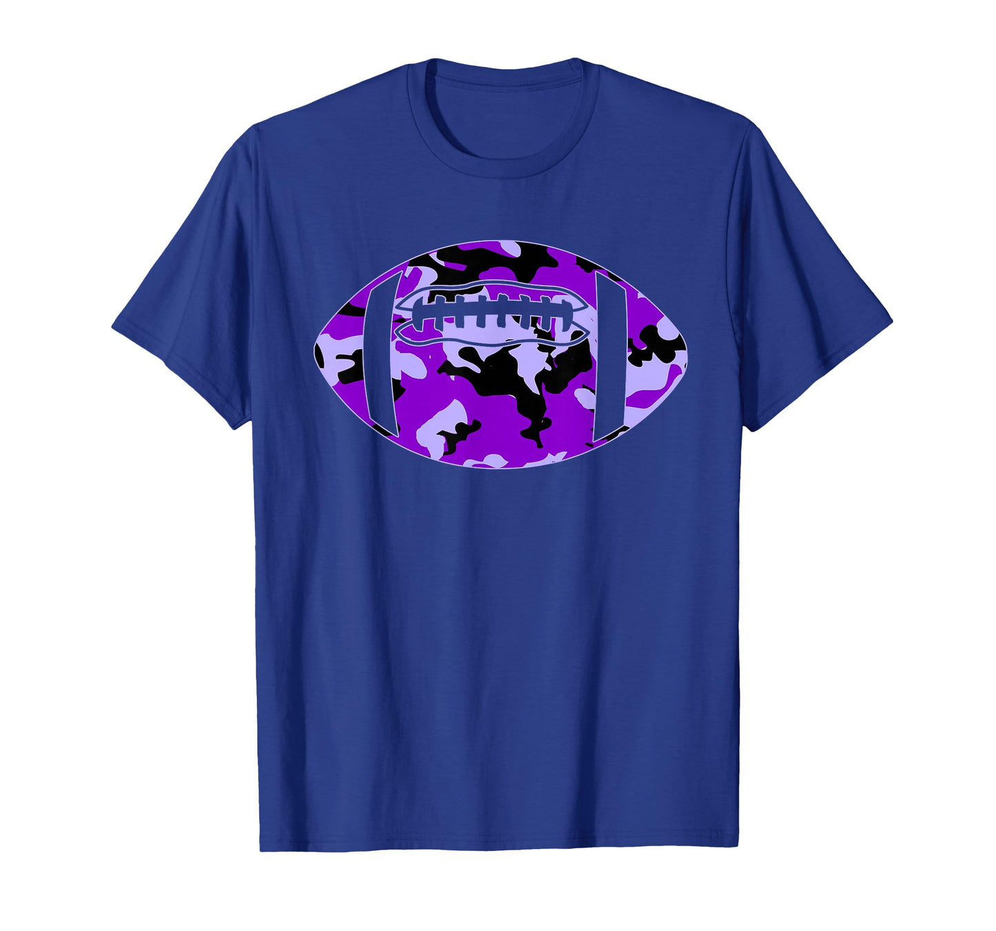 Camouflage Football Shirt - Purple Camo Football T-Shirt T-Shirt
