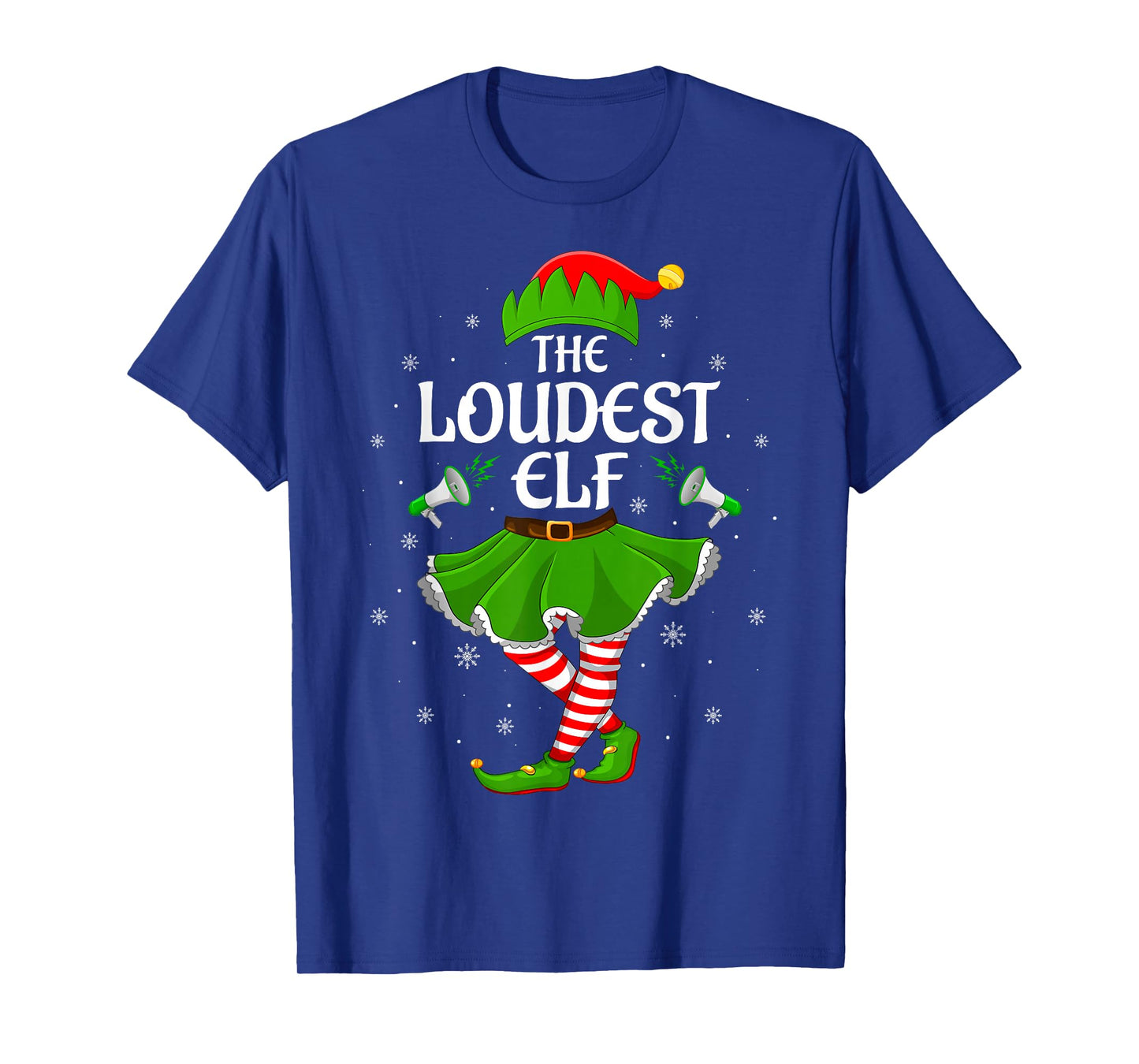 Loudest Elf Christmas Family Girls Women Elf Squad Xmas T-Shirt