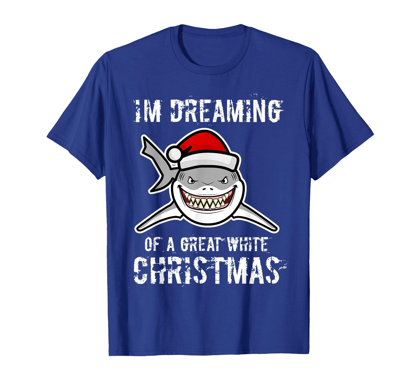 Funny I'm Dreaming Of A Great White Christmas Gift Shark T-Shirt