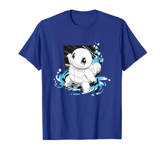 Pokémon Squirtle Splashing Water Manga Panel T-Shirt