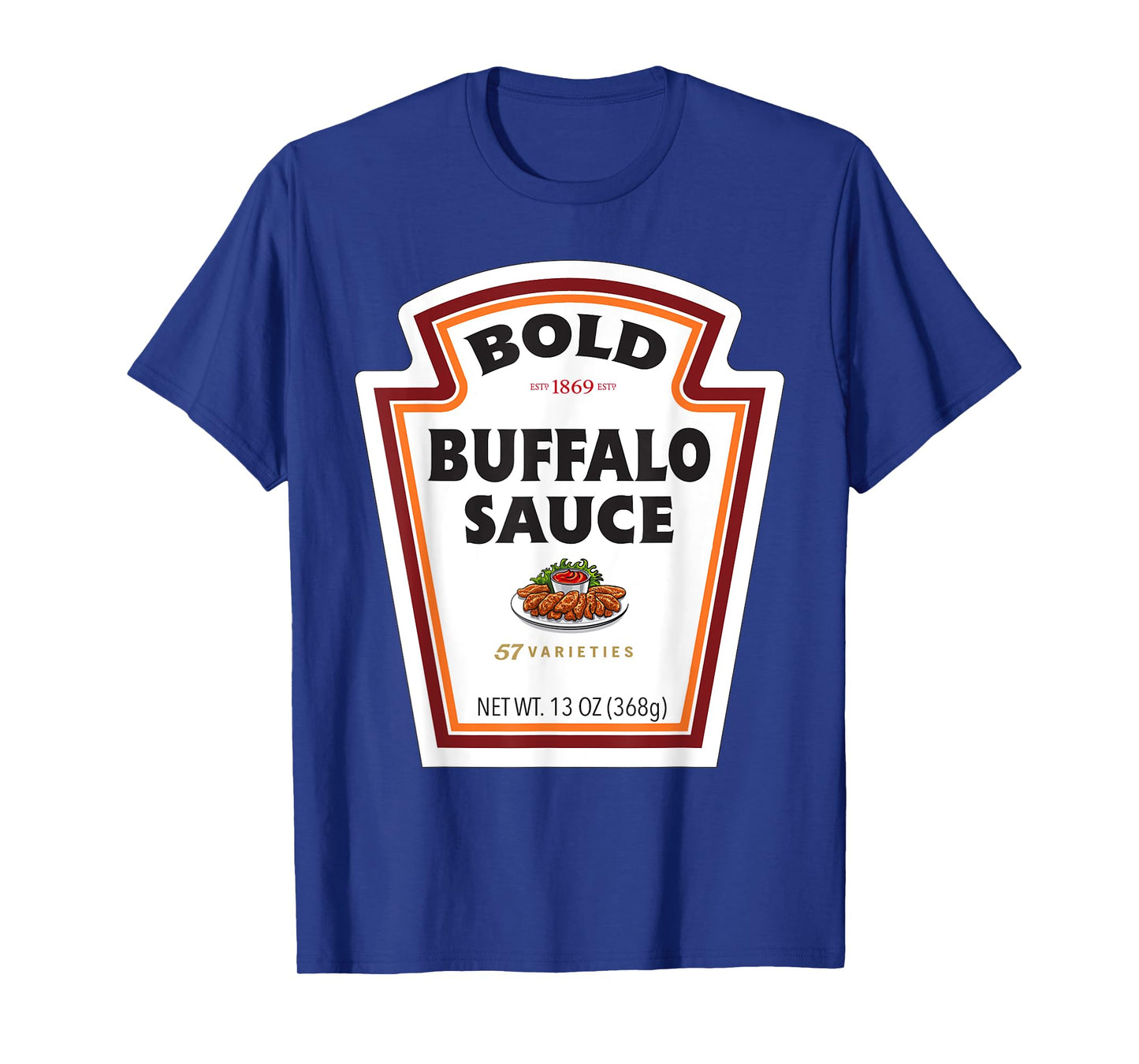 Bold Buffalo Sauce Bottle Label Funny Halloween Costume T-Shirt