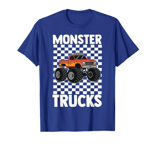 Monster Truck for Toddlers Kids Monster Truck Retro Vintage T-Shirt