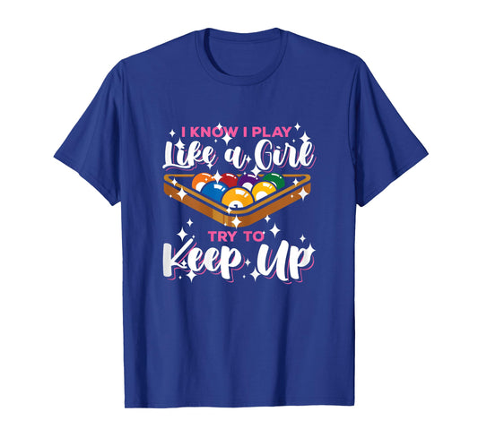 Funny Pool Lover Graphic for Women and Girls Billiard Player T-Shirt