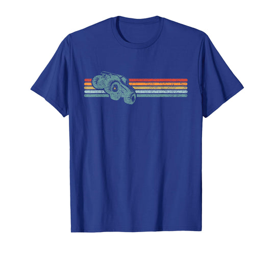 Monster Truck Shirt Vintage Retro Horizontal Stripes Lines T-Shirt