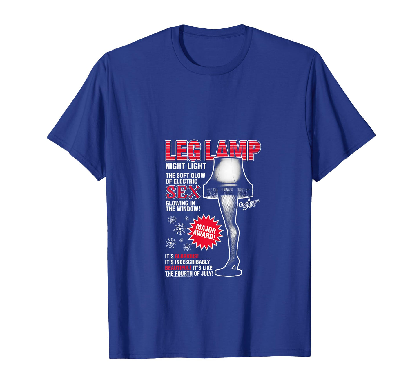 Womens A Christmas Story Leg Lamp Vintage Ad Funny Holiday V-Neck T-Shirt