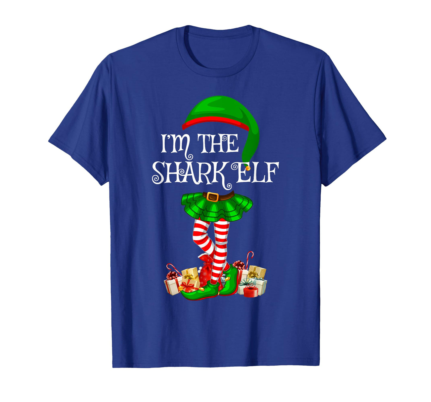 Matching Family Women Girls I'm The Shark Elf Christmas T-Shirt
