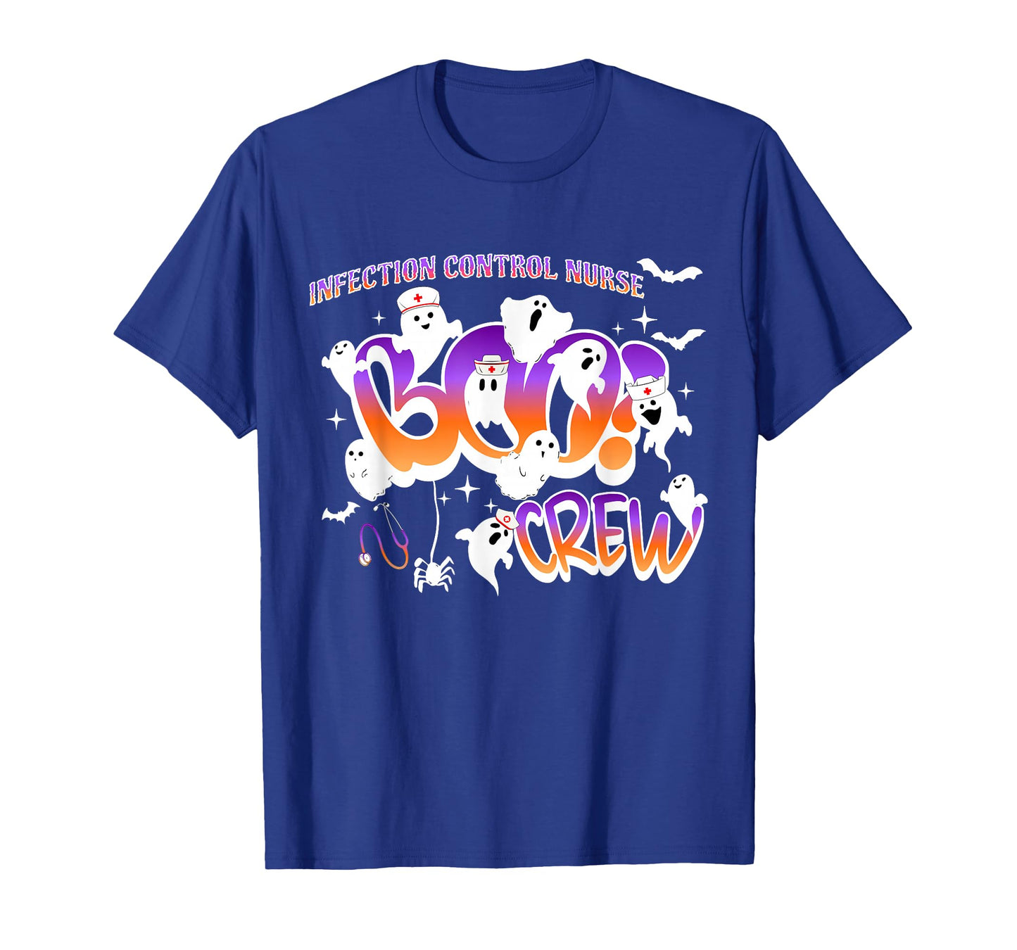 Infection Control Nurse Boo Crew Halloween Scary Ghostly T-Shirt