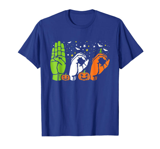 Boo Hands American Sign Language ASL Halloween Pride T-Shirt
