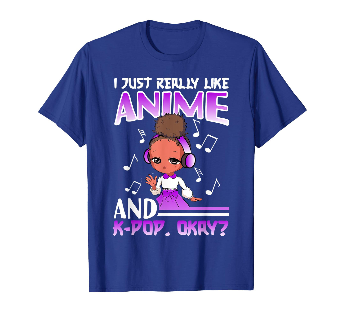 Anime K Pop African American Kpop Music Black Girl T-Shirt