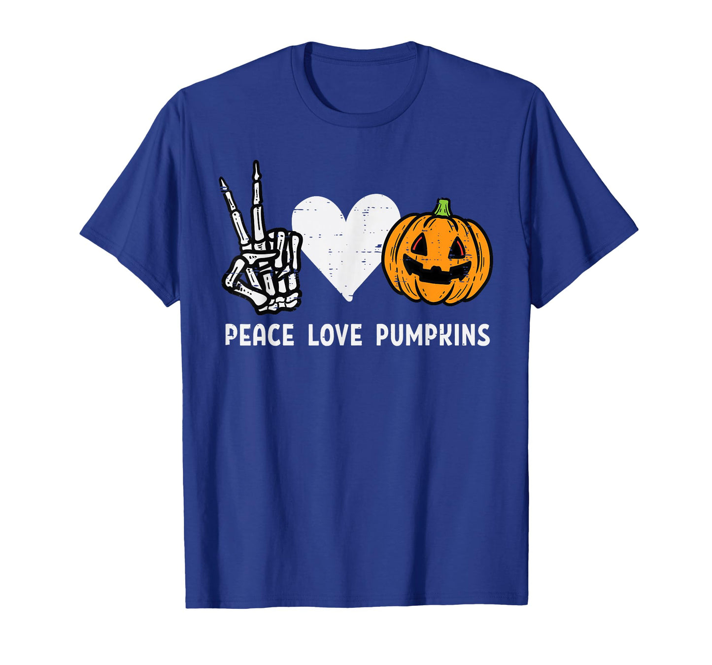 Peace Love Pumpkins Funny Halloween Costume For Women Girls T-Shirt
