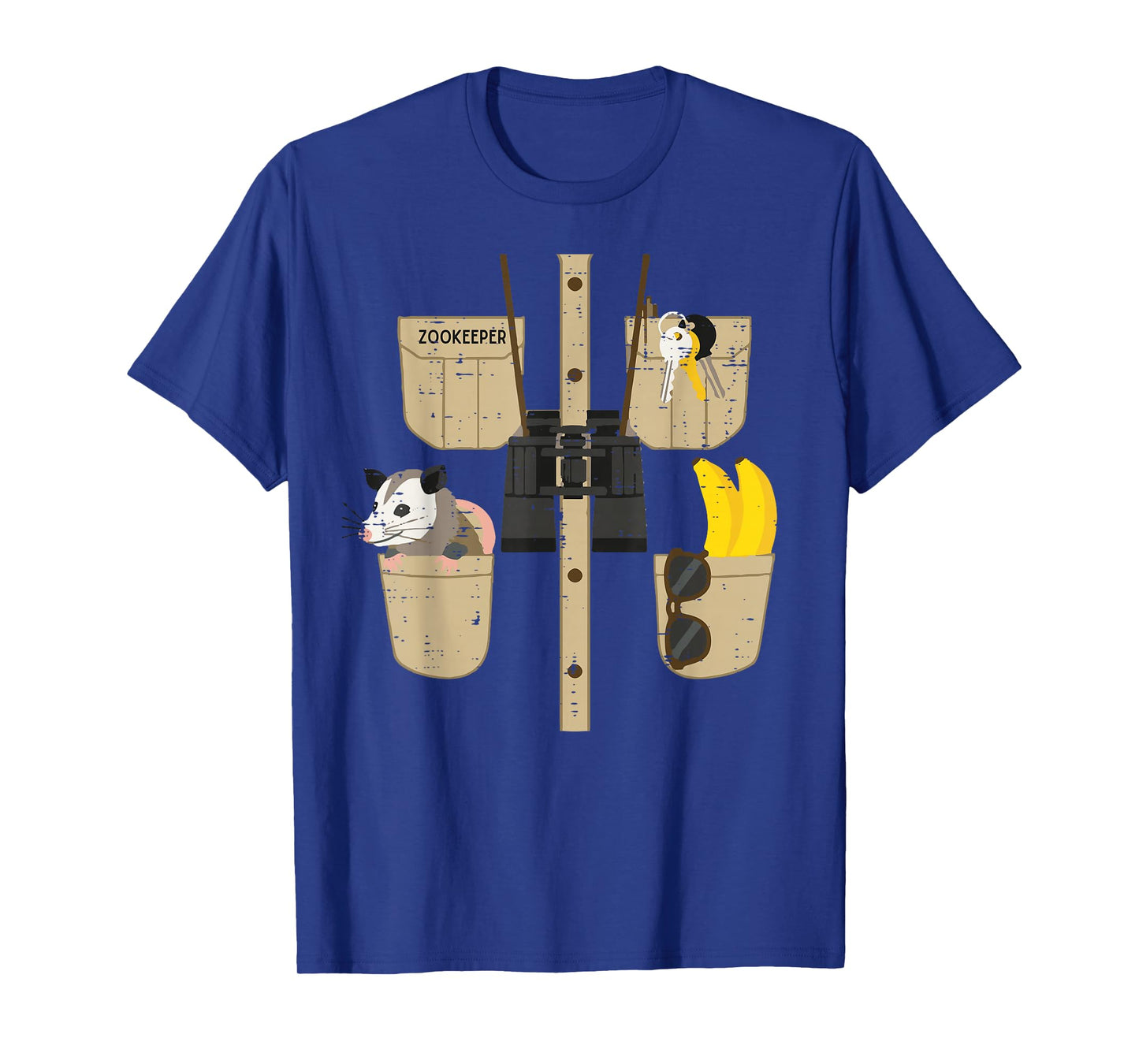 Halloween Zookeeper Possum Banana Costume Men Women Kids T-Shirt