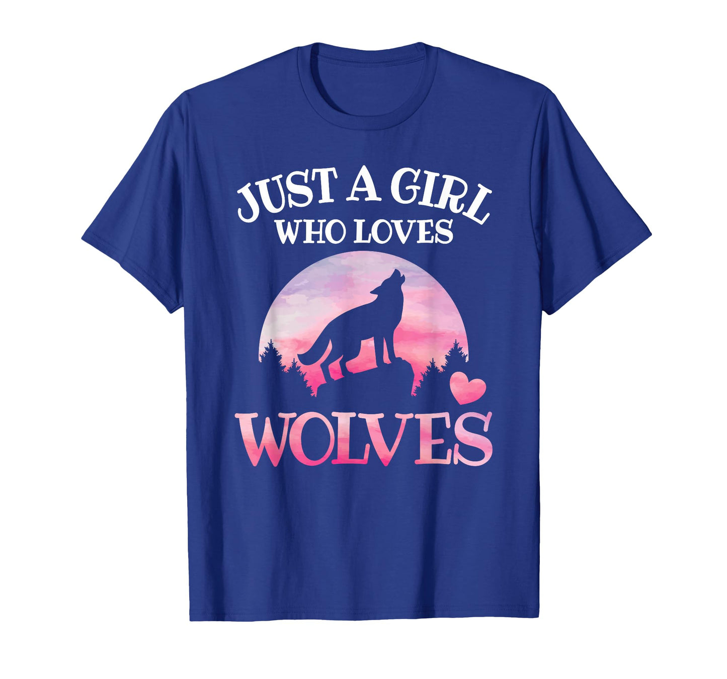 Just A Girl Who Loves Wolves Wildlife Animal Girl Wolf T-Shirt