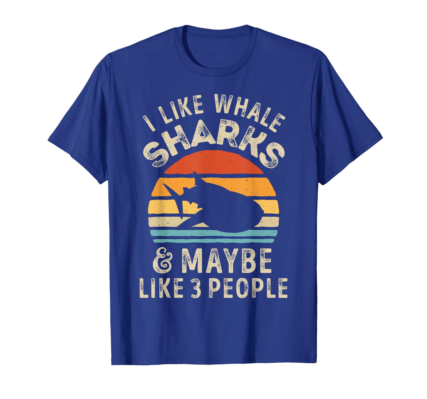 I Like Whale Sharks and Maybe 3 People Shark Ocean Retro Men T-Shirt