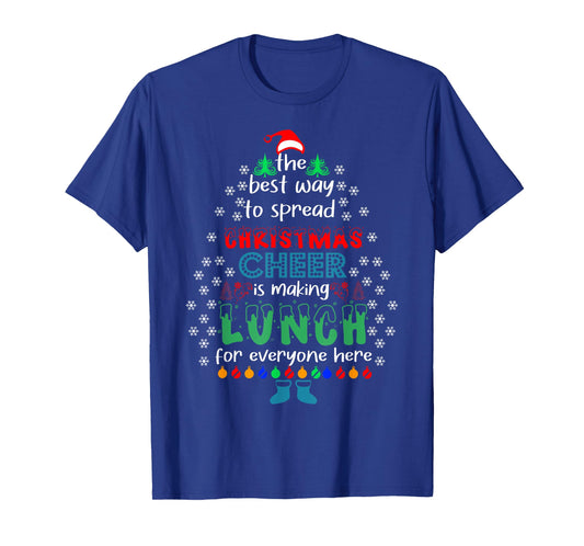 Funny Lunch Lady Christmas Cheer Christmas Xmas T-Shirt